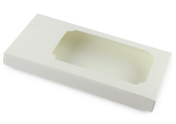 Коробка для шоколадной плитки белая, 160*80*17 мм Изображение Коробка для шоколадной плитки белая, 160*80*17 мм